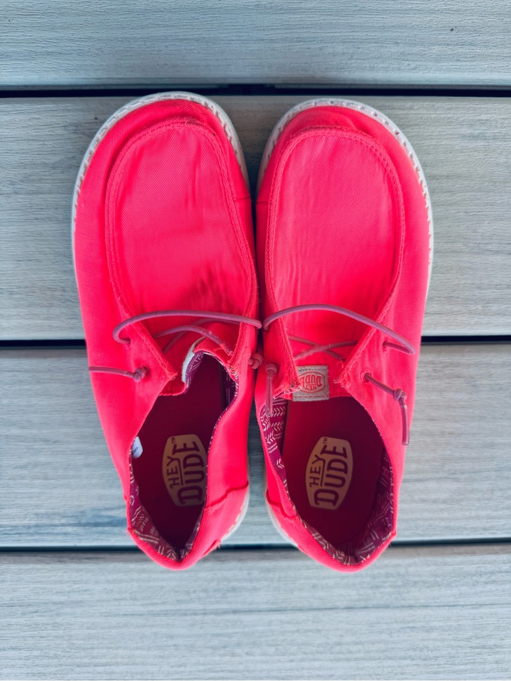 Hey Dude Kids Slip-On Sneakers in Bright Pink